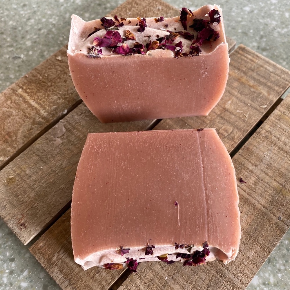 2 Sensual Rose handcrafted cold processed soaps